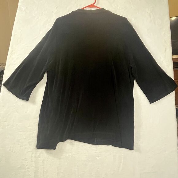 Chico’s Travelers Women's Black Open Front Size 3 XL Slinky Knit Pack Lagenlook - Picture 4 of 9